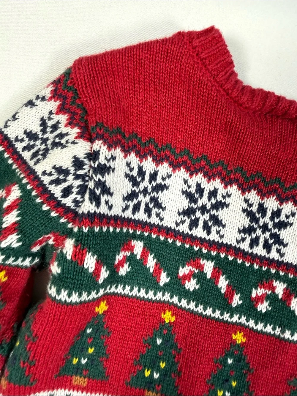 THE CHILDREN’S PLACE Baby Christmas Sweater Romper 9-12M Holiday‎ Fair Isle Knit